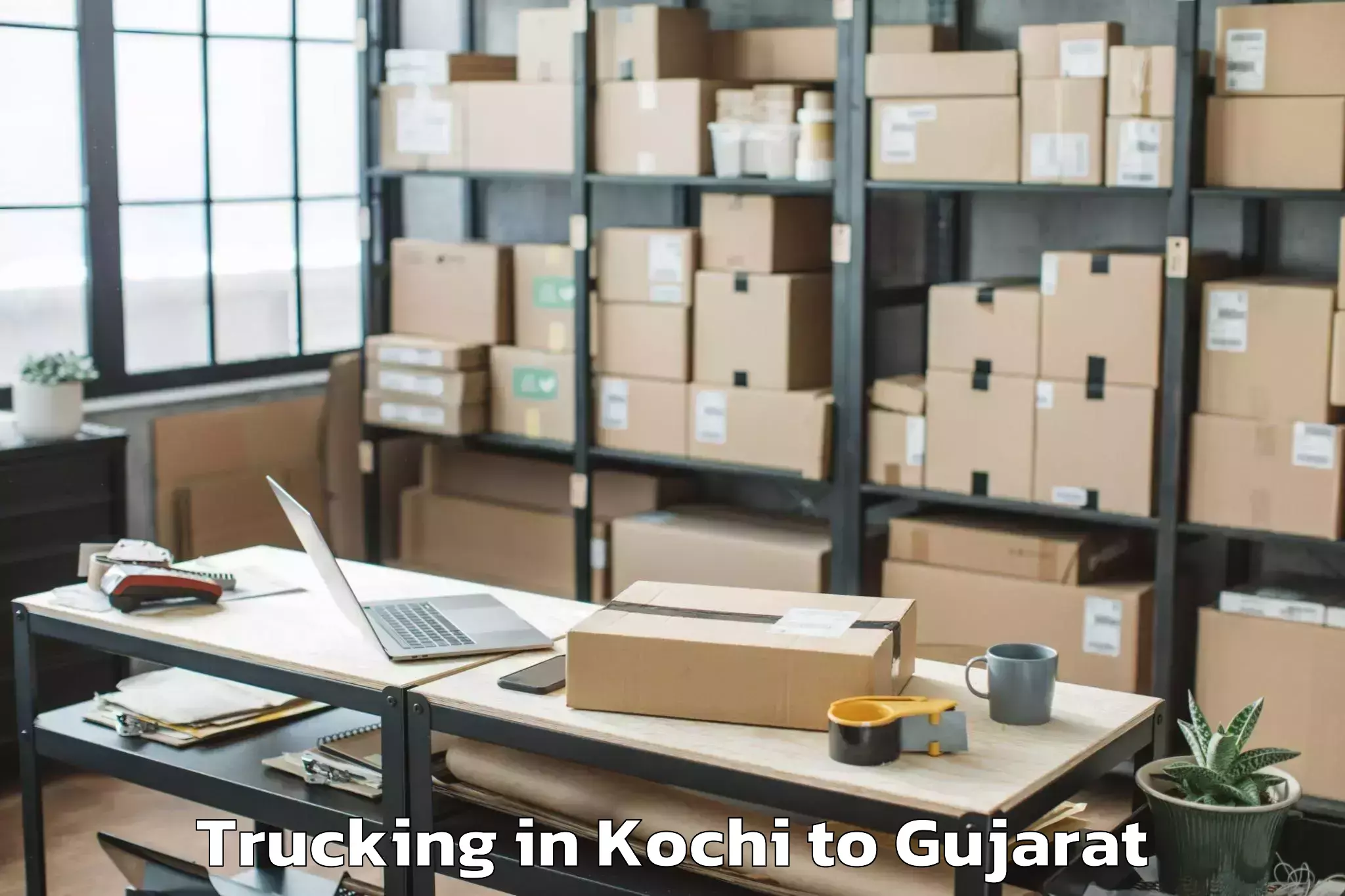 Book Kochi to Devgadbaria Trucking Online